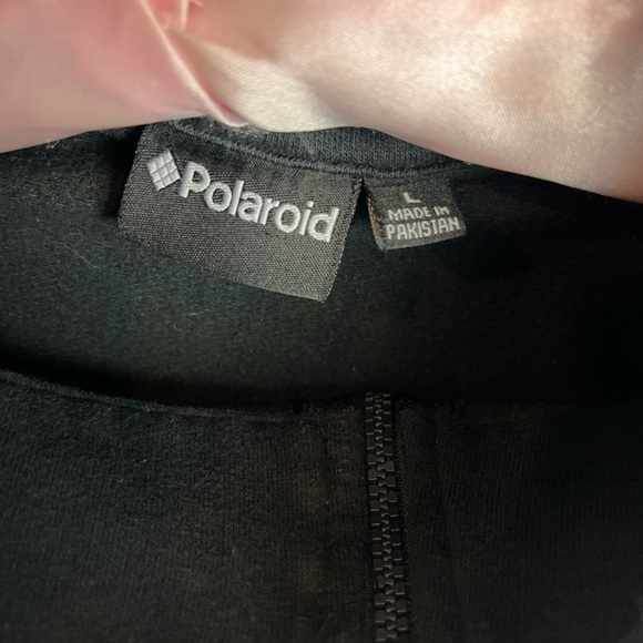 Polaroid cropped 1/4 zip sweatshirt black - Picture 2 of 5